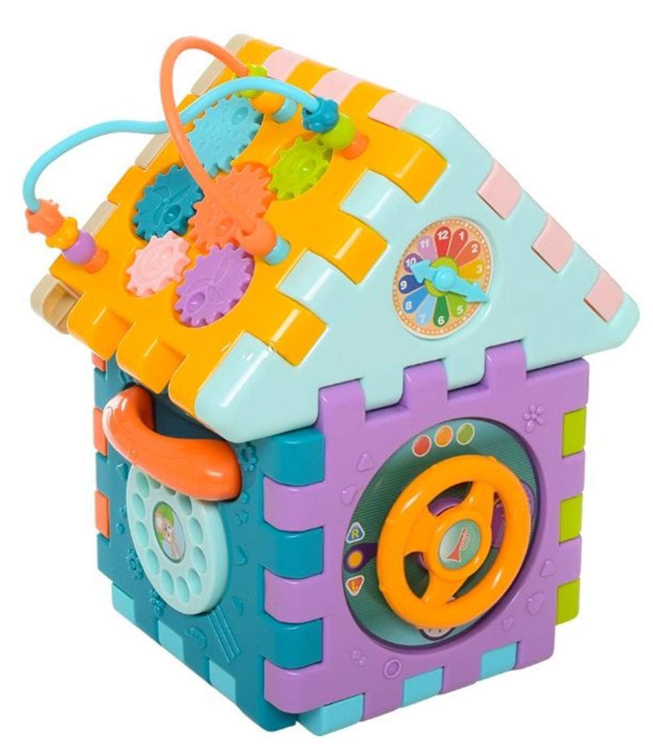 Fun Flow Activity Cube For Toddlers Baby Educational Musical Toy For Kids Early Development Learning Toys With 6 Different Act