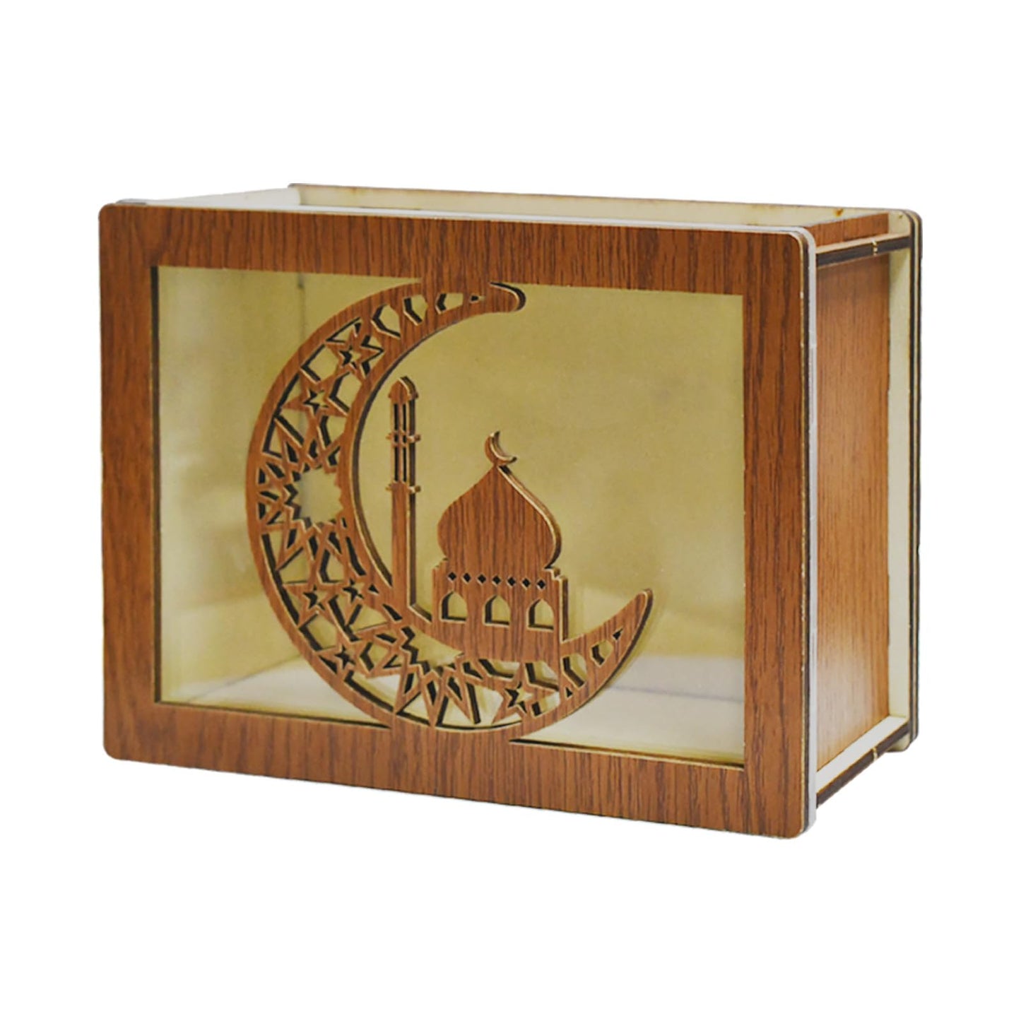 Kendyy Wooden Piggy Bank For Adults, Countdown Cash Vault With Money Target And Numbers, Cash Savings Challenge Box For Kids, Retro Cash Saver Money Box For Boys & Girls (Brown Moon, $10000)