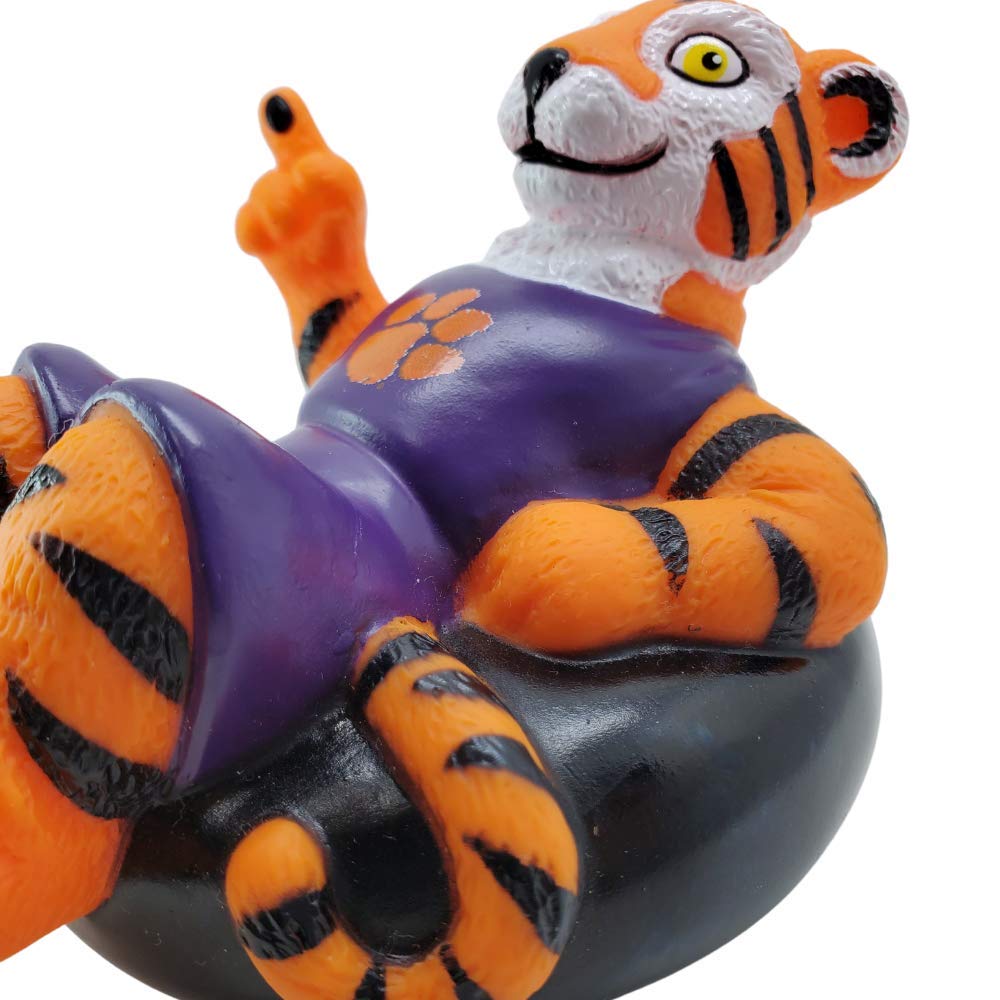 Rubber Tubbers Clemson Tigers (The Tiger) Collegiate Bathtub Toys - Officially Licensed Ncaa Team Mascots, Authentic Sports Memo