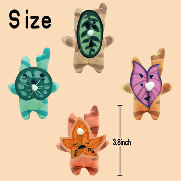 Nadou 3.9'' Korok Plush,4 Pcs Koroks Plush Toy With 10 Different Replacement Face,Yahaha Plush Cute Game Merch Action Figures,Gi