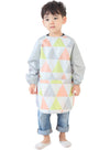 Plie Waterproof Kids Art Smocks 37 Colors (Age 1-10, S-XXL size), Lime Triangle (11-XXL)