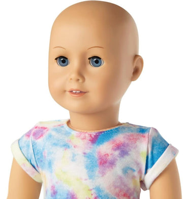 American Girl Truly Me 18-Inch Doll #105 With Blue Eyes, Without Hair, Light-To-Medium Skin, T-Shirt Dress, For Ages 6+