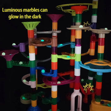 Dshmixia Marble Run For Kids Ages 3-4 5-8 150Pcs Sturdy Building Toys Kids Games Marbles Run Track Amazing Fun Boys Girls Gifts (Standard)