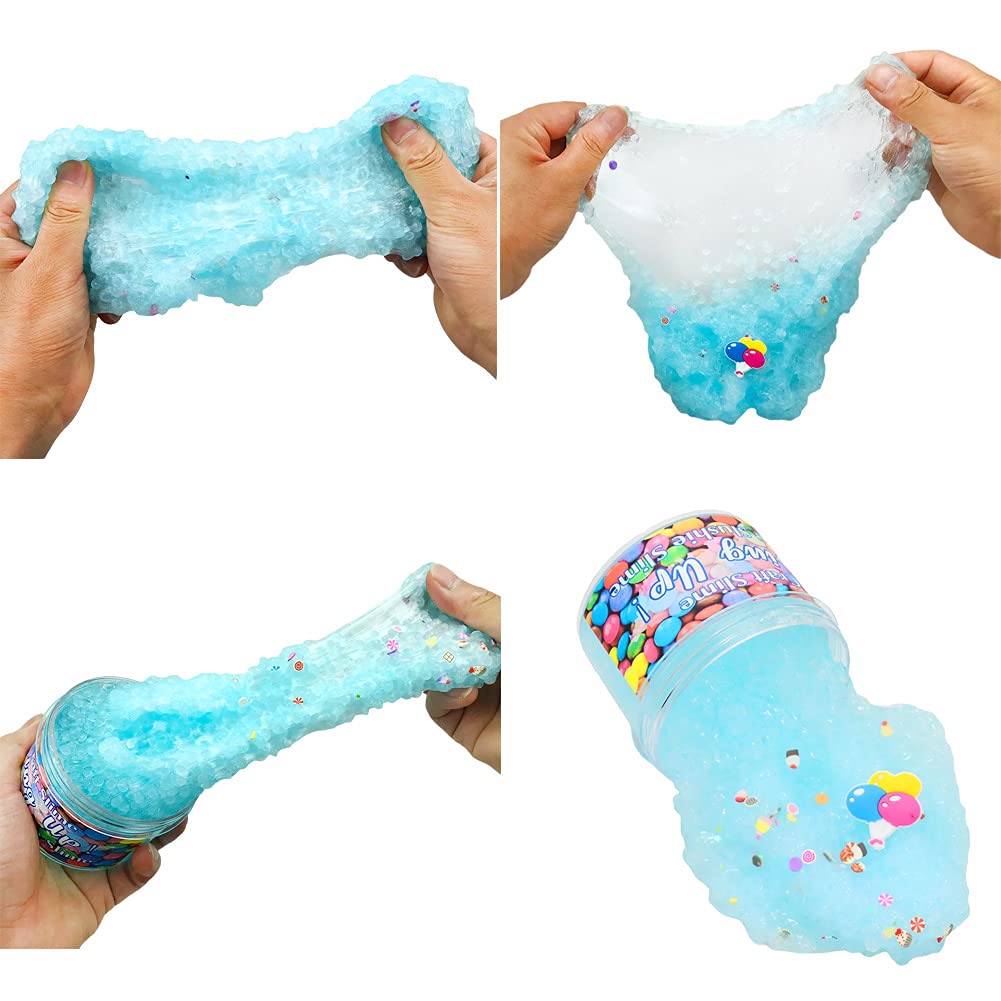 Flinpex Butter Slime Kit Cloud Slime Diy Unmixed Snow Rice Peachybbies Slime Kit For Girls, Education Party Favor Gift And Birthday, Slime Kit For Boys, Slime Kits, Fluffy, Soft, 70Ml 2.5Oz(Green)