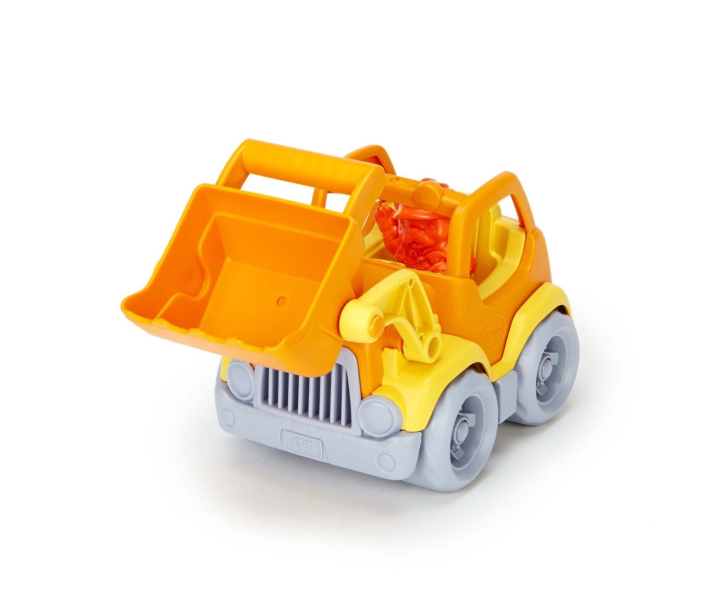 Green Toys Scooper Construction Truck - Yellow/Orange, 1 Count - Eco-Friendly Toy for Kids, Durable and Safe