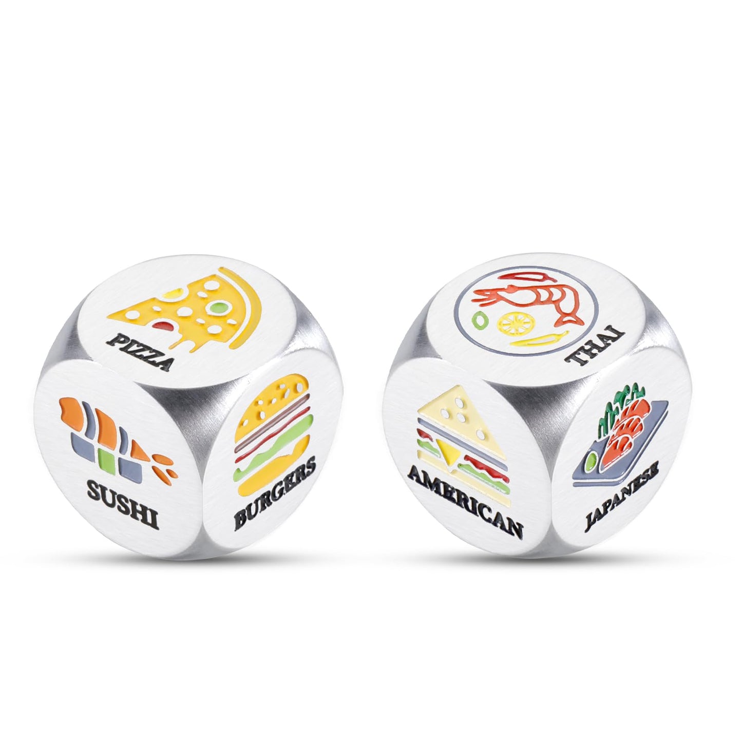 Valentines Gifts for Him Her, Anniversary Date Night Engagement Gifts for Boyfriend Couples 2PCS Color Food Dice Decider Wedding