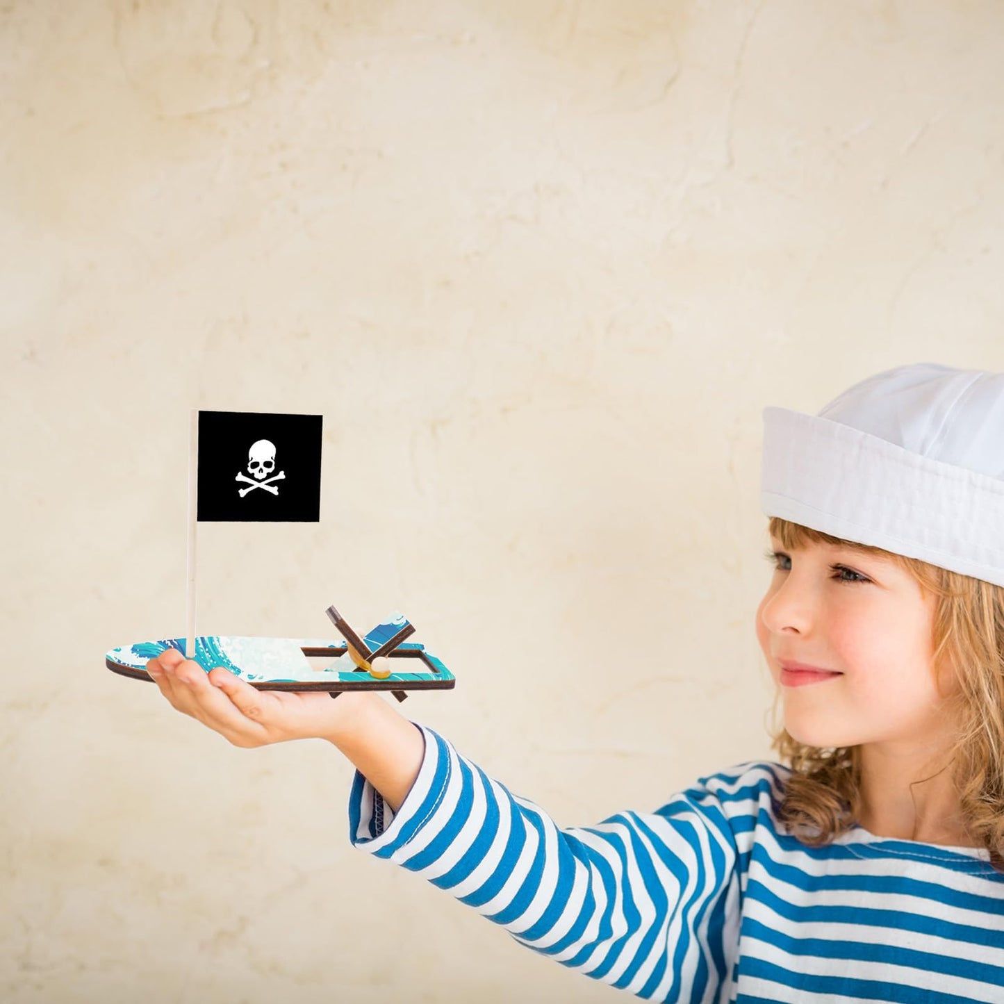 Fennoral 8 Pack Wooden Boat Crafts for Kids Make You Own Sailboat Model Kits DIY to Build and Paint Wood Rubber Band Paddle Boat