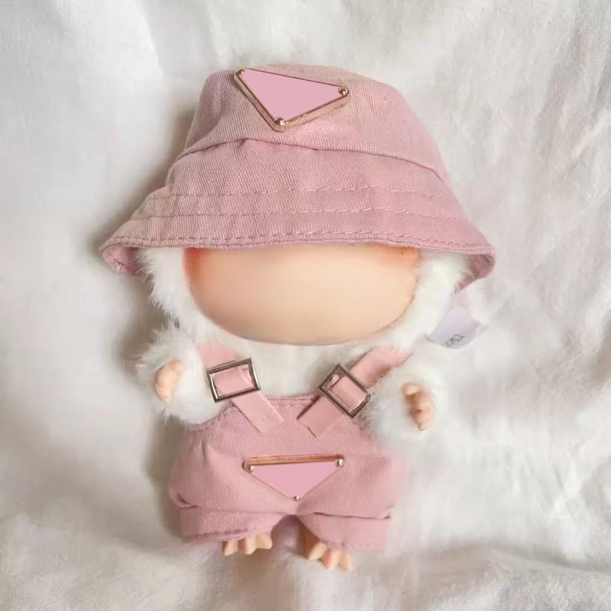 Doll Clothes Fashion Style Set for 5.91-6.69 Dolls Unique Style Doll Outfit with Accessories Pink Overalls & Hat No Doll