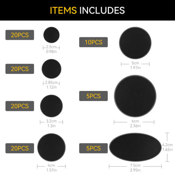 100Pcs Mix Black Miniature Bases With 7 Different Sizes, Model Base Wargame Accessories For Gaming Miniatures Or Wargames Table