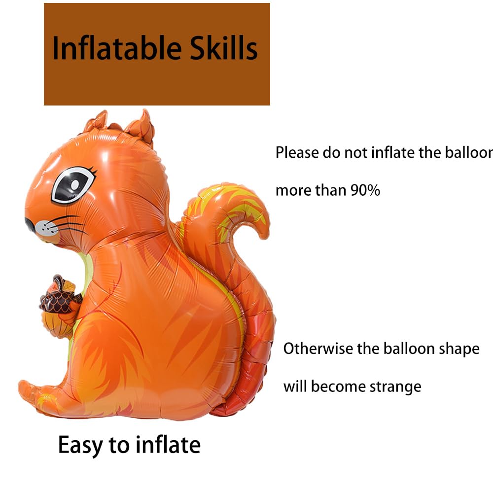 Hadckja Squirrel Balloon Thanksgiving Balloons Squirrel Balloons For Fall Harvest Thanksgiving-Themed Party Birthday Party Suppl