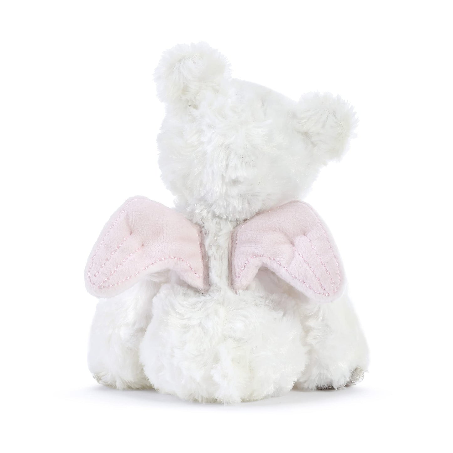 Demdaco Pink Guardian Angel Bear 9.5 Inch Plush Children'S Stuffed Animal Activity Rattle Toy