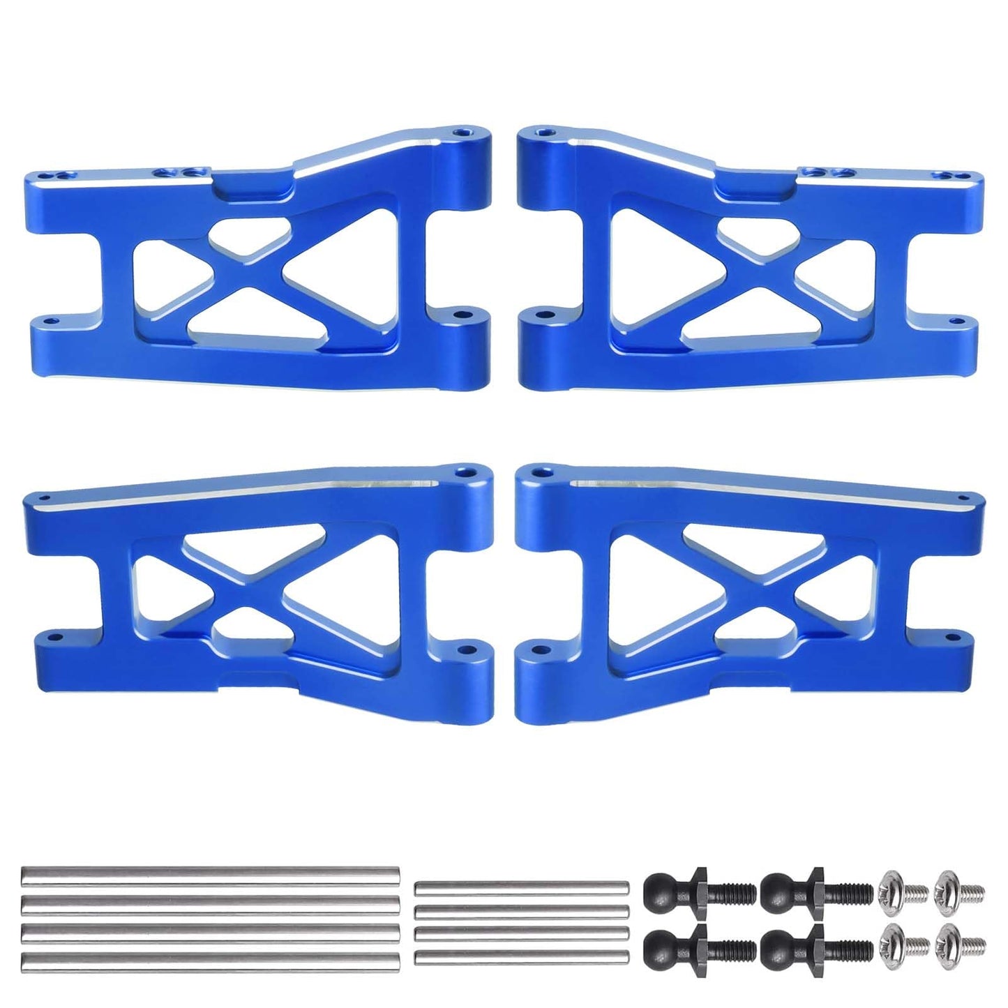Hobbyfire Aluminum Front & Rear Suspension Arms 4-Pack Upgrades for 1/18 Traxxas LaTrax Teton Desert Prerunner SST, Replace Part