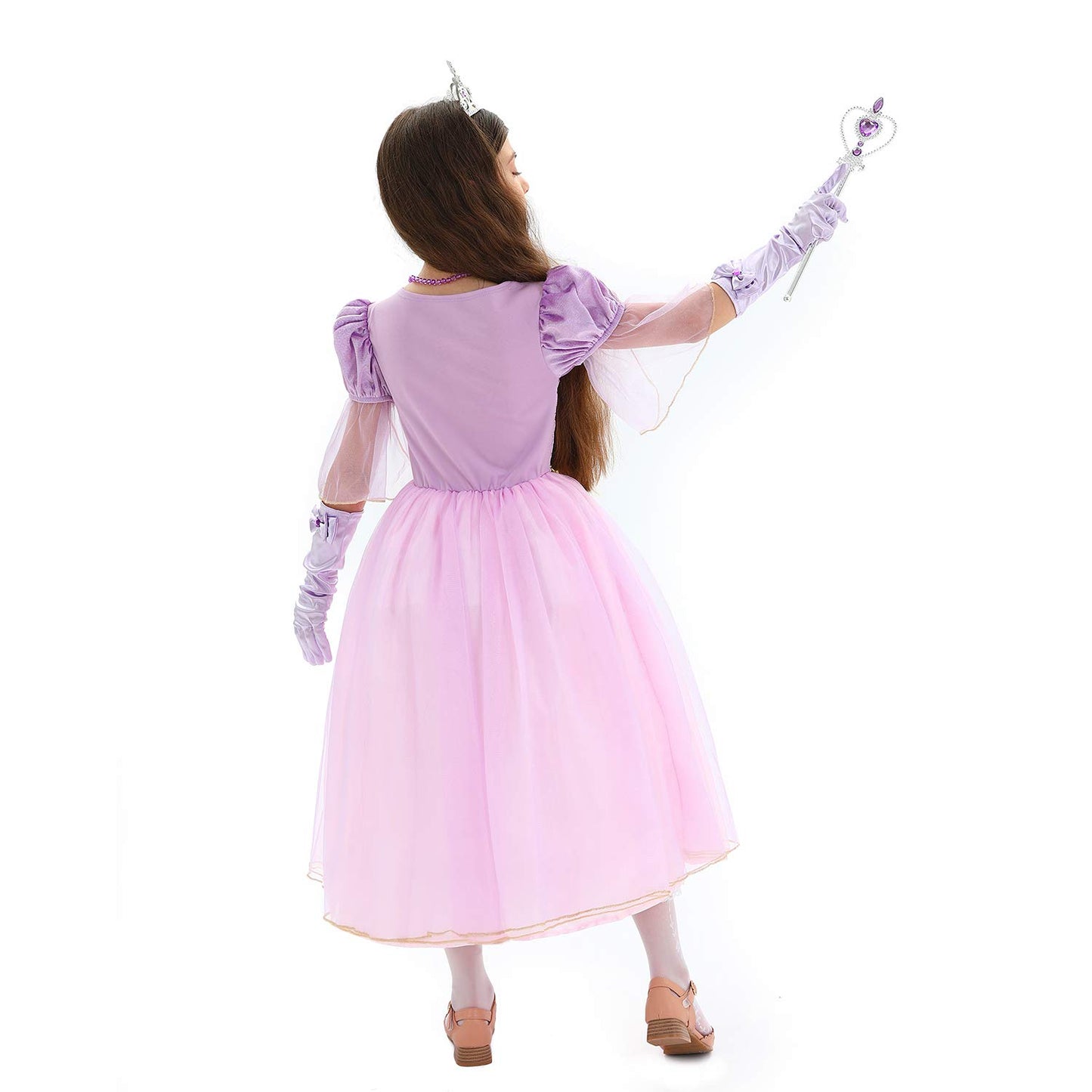 Lingway Toys Luxury Girls Princess Dress Up Costumes,Rapunzel Cosplay Dress With Accessories Style A 3-4Years