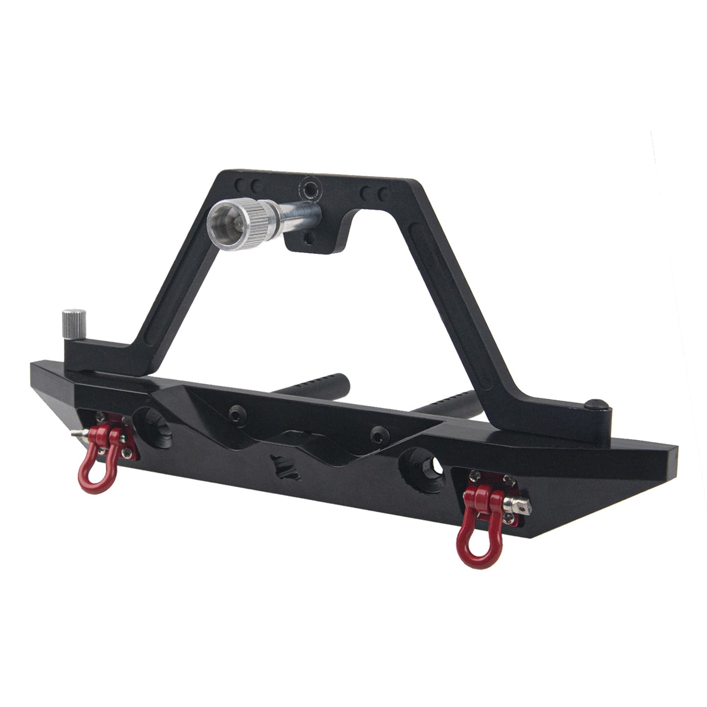 Vgoohobby Aluminum Rear Bumper with Spare Tire Carrier & Tow Hook Compatible with Axial SCX10 Jeep SCX10 II 90046 90047 TRX-4 TR