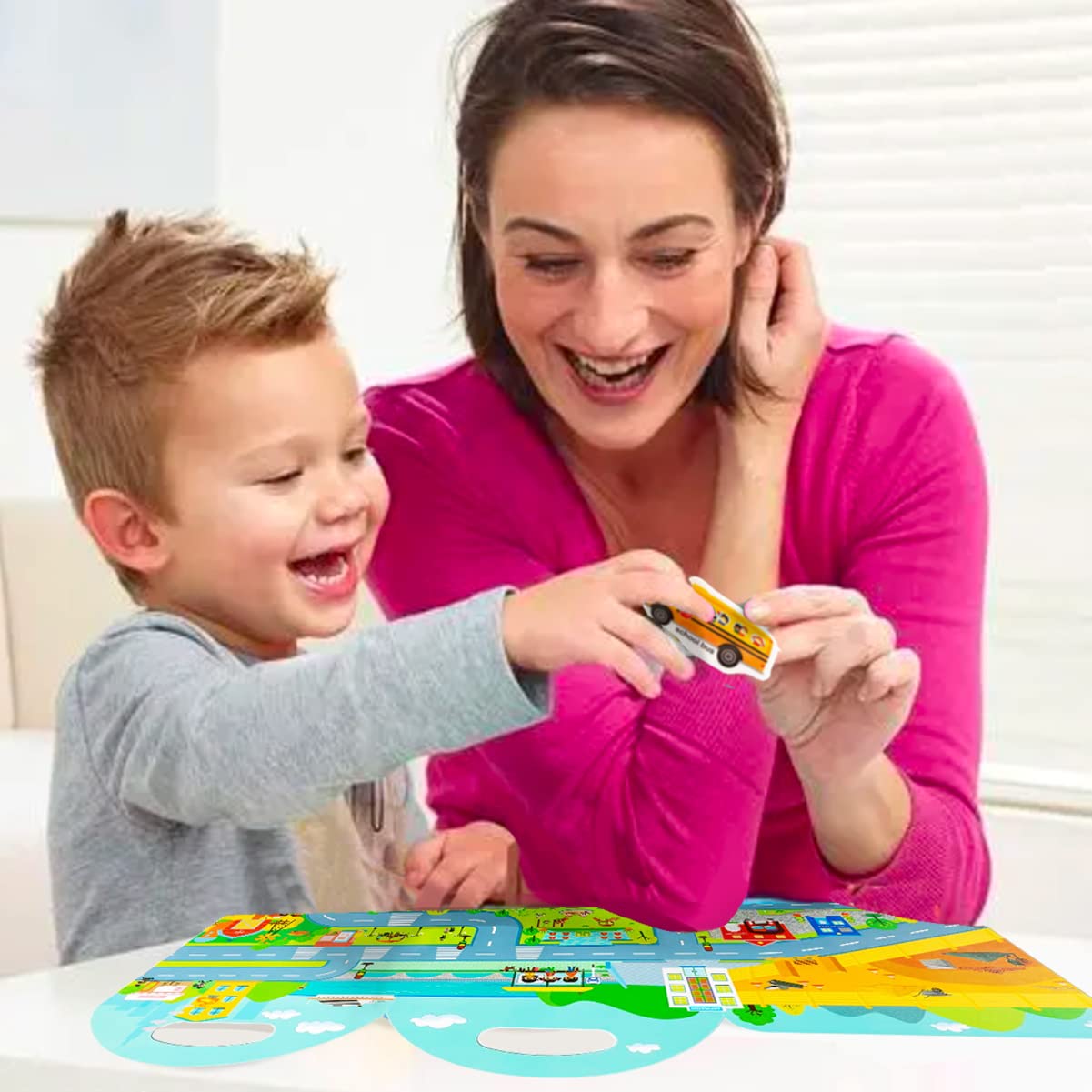Portable Jelly Quiet Busy Sticker Book, Vehicles Reusable Sticker Books For Kids, Toddler Sticker Activity Book Preschool Learning Activities Educational Toys For Girls Boys Age 3+ Birthday Gifts
