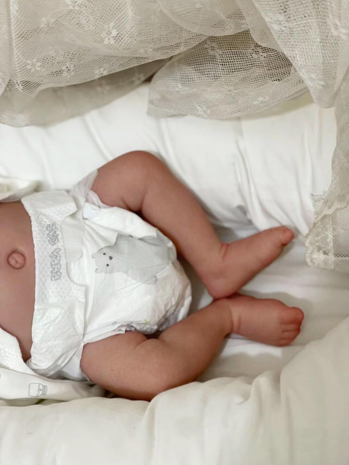 Zero Pam 45 Cm Real Life Reborn Baby Dolls Boy Eyes Closed With Realistic Veins, 18 Inch Lifelike Poseable Anatomically Correct