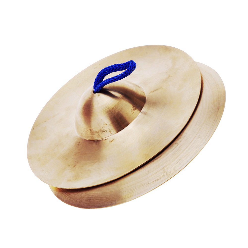 Andoer 15Cm/5.9In Mini Small Kids Children Copper Hand Cymbals Gong Band Rhythm Beats Percussion Musical Instrument Finger Cymba
