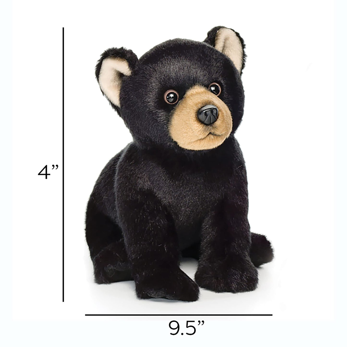 DEMDACO Nat and Jules Small Black Bear Plush Stuffed Animal Toy for Kids, Soft Cuddly Toy, Ideal Gift for Children