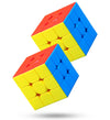 CFMOUR 2 Pack 3x3 Speed Cube Set - Moyu Meilong 3C Stickerless Magic Cubes Bundle 3x3x3- Fast Smooth Turning Vivid Colour Puzzle Game Brain Toy for Kids and mature-themed