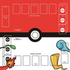 Biouai Playmat For Trading Card Game - 2 Player Trainer Mat For Game With Carry Case Tube(Red)