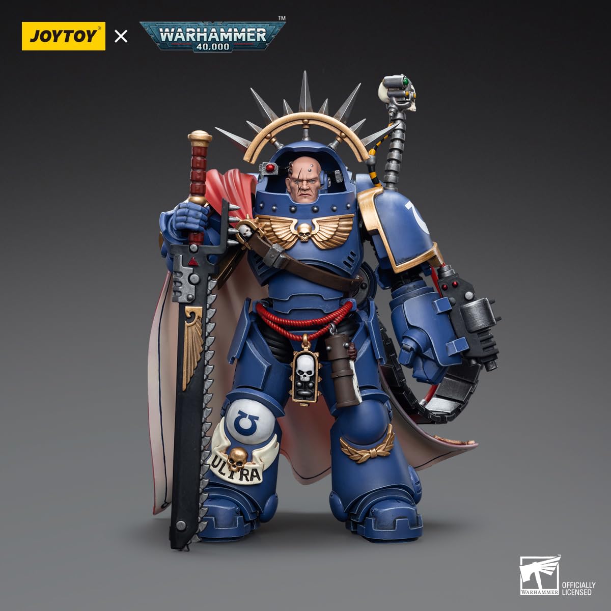 Beerise Joytoy 1/18 Action Figures - Warhammer 40,000 Ultramarines Captain In Gravis Armour - 5,Classic Character,Collectible,Ag