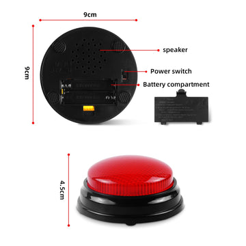 Bean Lieve 4-Pack Game Buzzers - Family Feud Buzzer With Lights And Sounds, Answer Buzzers For Classroom, Quizzes Party, Buzzer For Game Show For Kids, Adults And Teacher Supplies