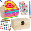Crafts for Girls 8-12, 2 Pack DIY Wooden Jewelry Box Art Craft Supplies Painting Kit for Kids Ages 4-6 6-8 5 7 9 10 11 Year Old