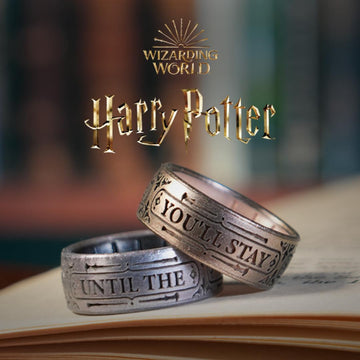 Enso Rings Wizarding World of Harry Potter Collection - Comfortable Silicone Rings - You'll Stay With Me - Size 8