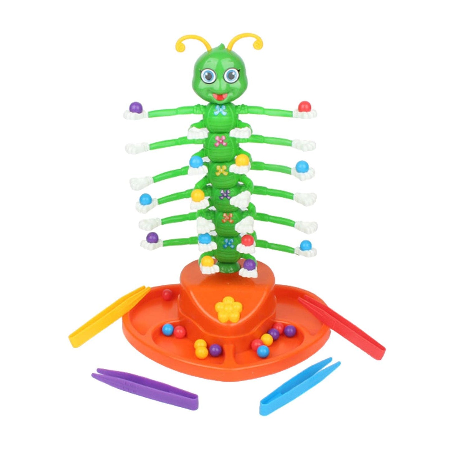 Merishopp Electric Green Smile Caterpillar Balance Board Game Wiggle Toys Games Props| Baby Learning Toy | Infant Activity Toy |