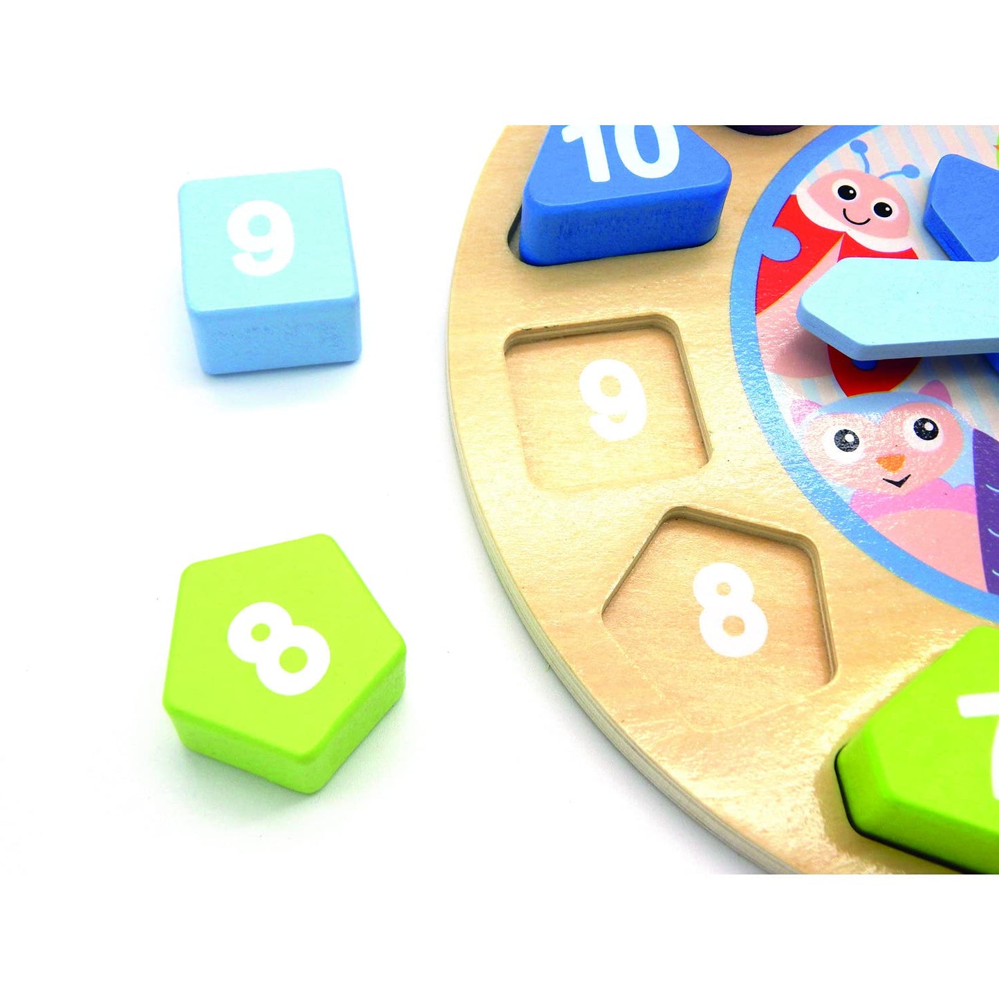 Oops Wooden Teaching Clock Preschool Time Activity My Clock Blocks