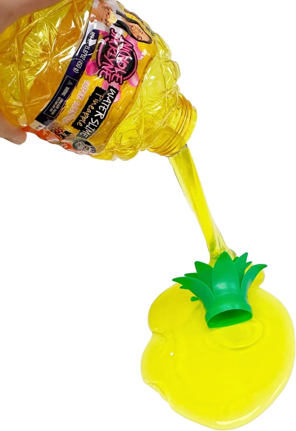 Nichole Jacklyne Pineapple Scented Yellow Water Slime Kids Toy, Non-Sticky Sensory Gift for Boys and Girls, Stress Relief Slime