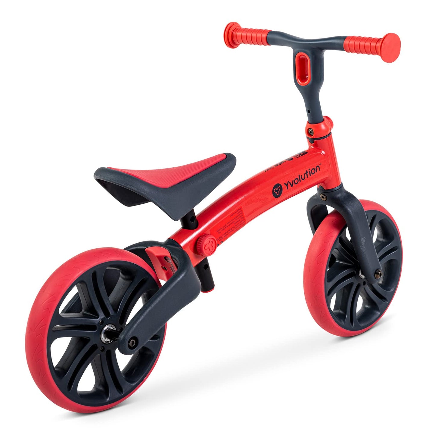 Yvolution Y Velo Junior Toddler Balance Bike | 9 Inch Wheel No-Pedal Training Bike for Kids Age 18 Months to 4 Years(Red)
