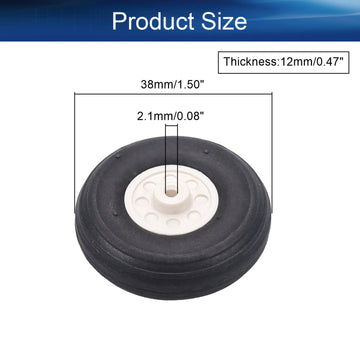 Heyiarbeit 1.5'' Rc Model Airplane Foam Wheel Super Light Tire And Wheel Sets For Rc Airplane Pu Sponge Tire With Plastic Hub 2