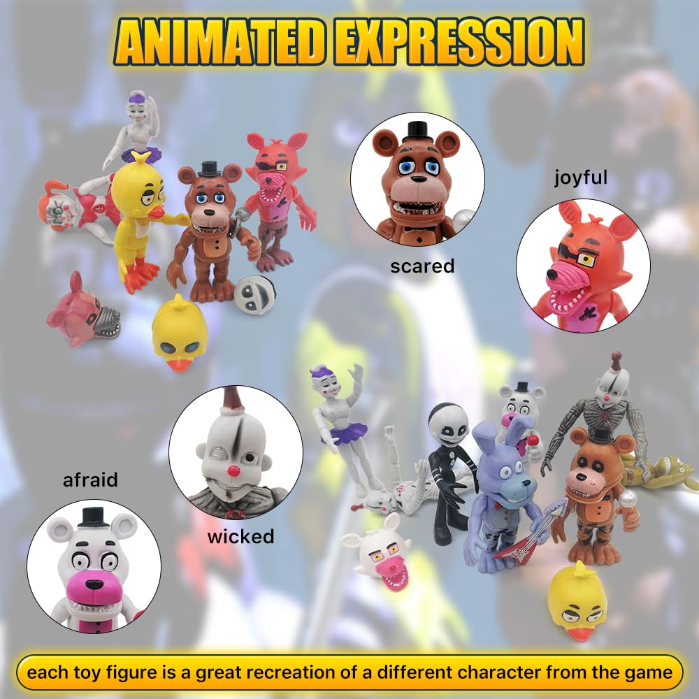 Minaso Action Figure Toy, 18 Pcs Game Figures Toys, Movable Joints Toys Dolls, Collectible Figure Gifts For Kids And Cake Topper