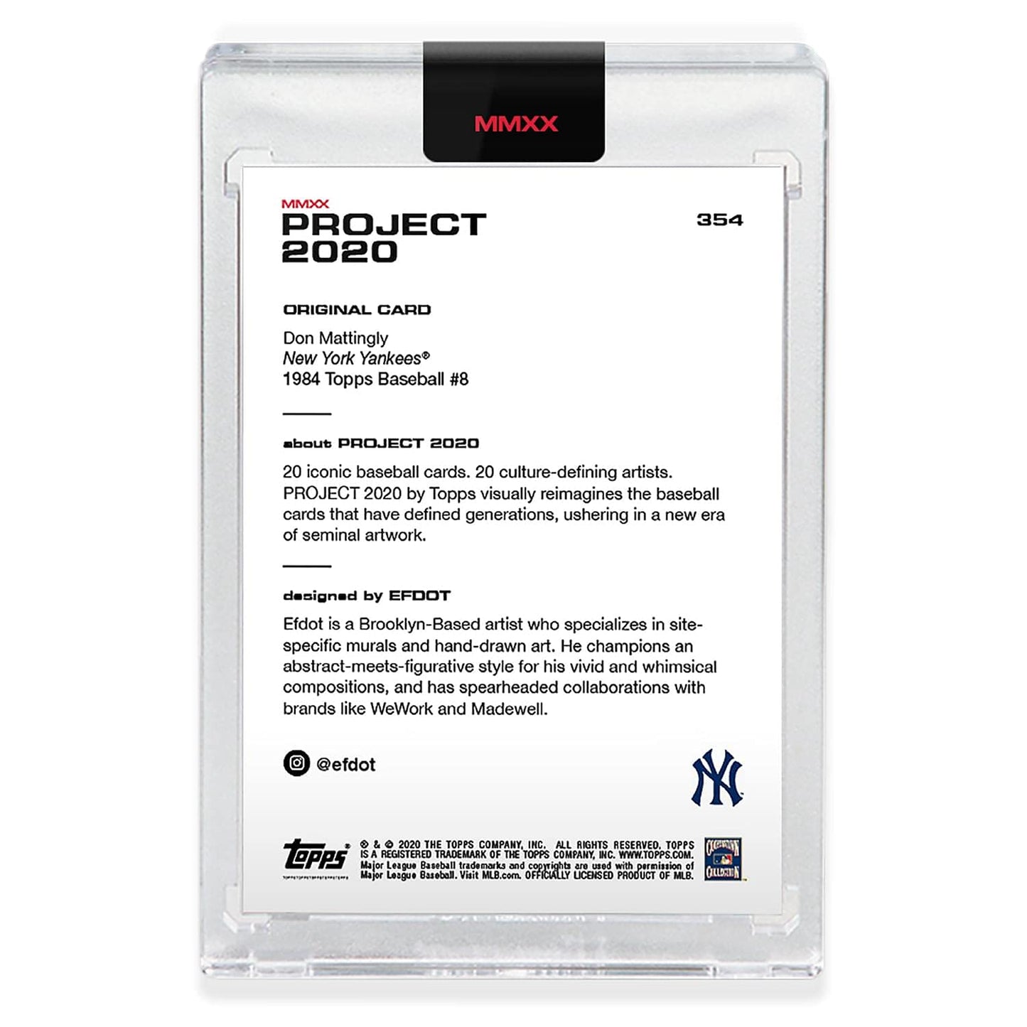 Topps Project 2020 Card 354-1984 Don Mattingly by Efdot