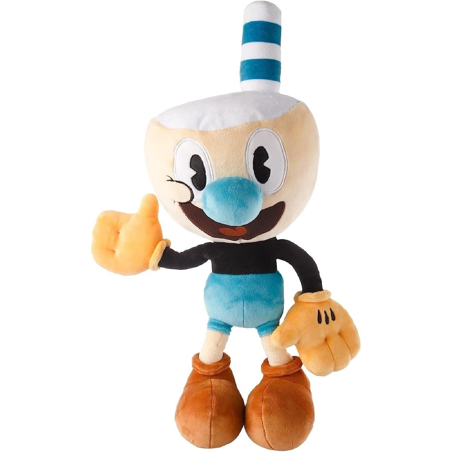 Mighty Mojo Cuphead & Mugman Plush Toy Bundle - 15-Inch Super Soft Stuffed Doll for Kids & Collectors - Officially Licensed, Multicolor