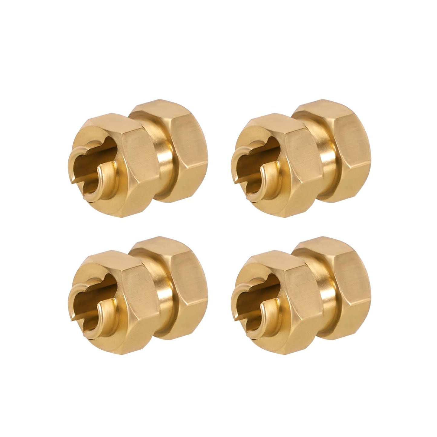 INJORA RC Brass Extended Hex Wheel Hubs for 1/24 RC Crawler Car Axial AX24 SCX24 90081 Upgrade Parts