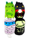 Cats Vs Pickles - Scary Collection #2 - Catzilla, Count Catula, Coder Cat, & Skully - 4-Pack - 4' Cute Cuddly Collectible Bean Plush Toy - Are You Team Cat Or Team Pickle? Collect Them All!