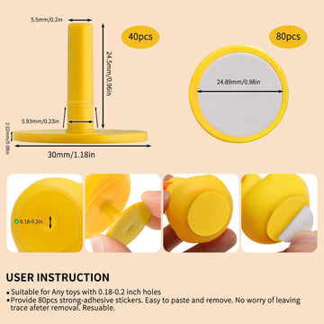 40Pcs Duck Plug, Rubber Duck Mount, Flock Locker Rubber Duck Holder Dashboard For Jeep Dash & Fixed Display, Gift For Jeep Lover