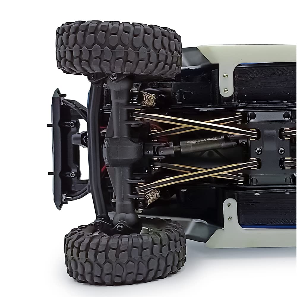 WEFEINO Aluminum Heightened Link Steering Link Set for 1/24 Axial SCX24 AXI00005 RC Crawler Car (Black)