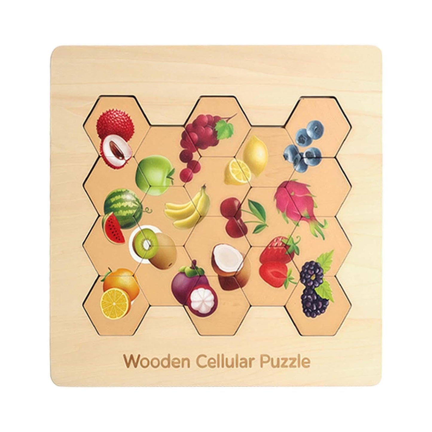 Styleheaven Wooden Puzzle For Toddlers Early Education Enlightenment Learning Travel Toy Fruit