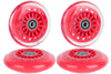 Aowish Ride On Swing Twist Wiggle Car Polyurethane Replacement Wheels W/Bearings Abec-9 (2 Front Wheels With Convex Hub, 2 Rear Wheels With Concave Hub) (Red)