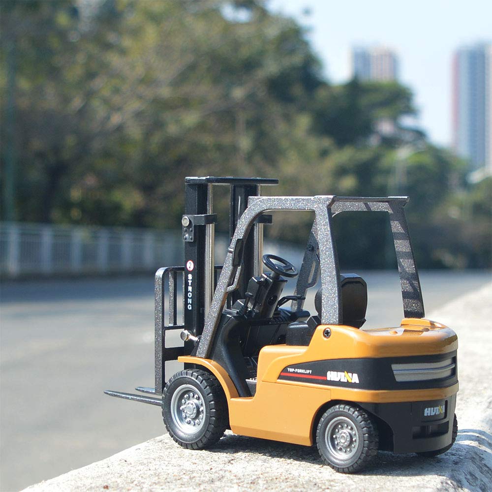 Ailejia Forklift Trucks Toy Alloy Fork Truck Models Warehouse Construction Truck Vehicle Model Engineering Car Toy Boy Gift (For