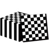 100 Pack Black And White Checkered Flag Party Napkins Disposable Race Car Birthday Party Supplies Racing Car Theme Party Paper Lunch Napkins For Baby Shower Kids Men Party Decorations Favors