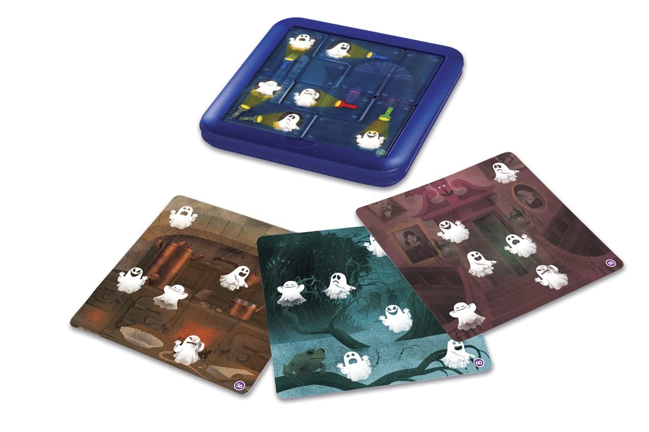Smartgames Ghost Hunters Travel Game For Kids And Adults, A Spooky, Stem Focused Cognitive Skill-Building Brain Game - Brain Teaser For Ages 6 & Up, 60 Challenges