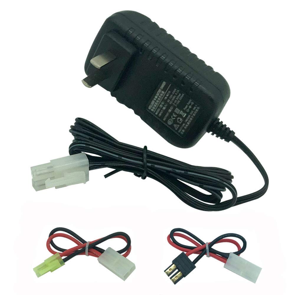 RC Car Battery Charger for NiMH/NiCd Battery Packs Charger, 9.6V 7.2V 8.4V Battery Charger with Tamiya Plug Charger for Traxxas