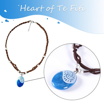 Joy Bang Princess Cosplay Necklace, Necklace for Girls Costume, Magical Necklace Halloween Costume Halloween Party Favors (Blue)