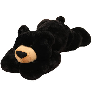 Hronsa 29.5in Weighted Black Bear Plush Pillow Toy - 6.2lbs Stuffed Animal for Adults, Boys, Girls - Cute & Cozy Gift
