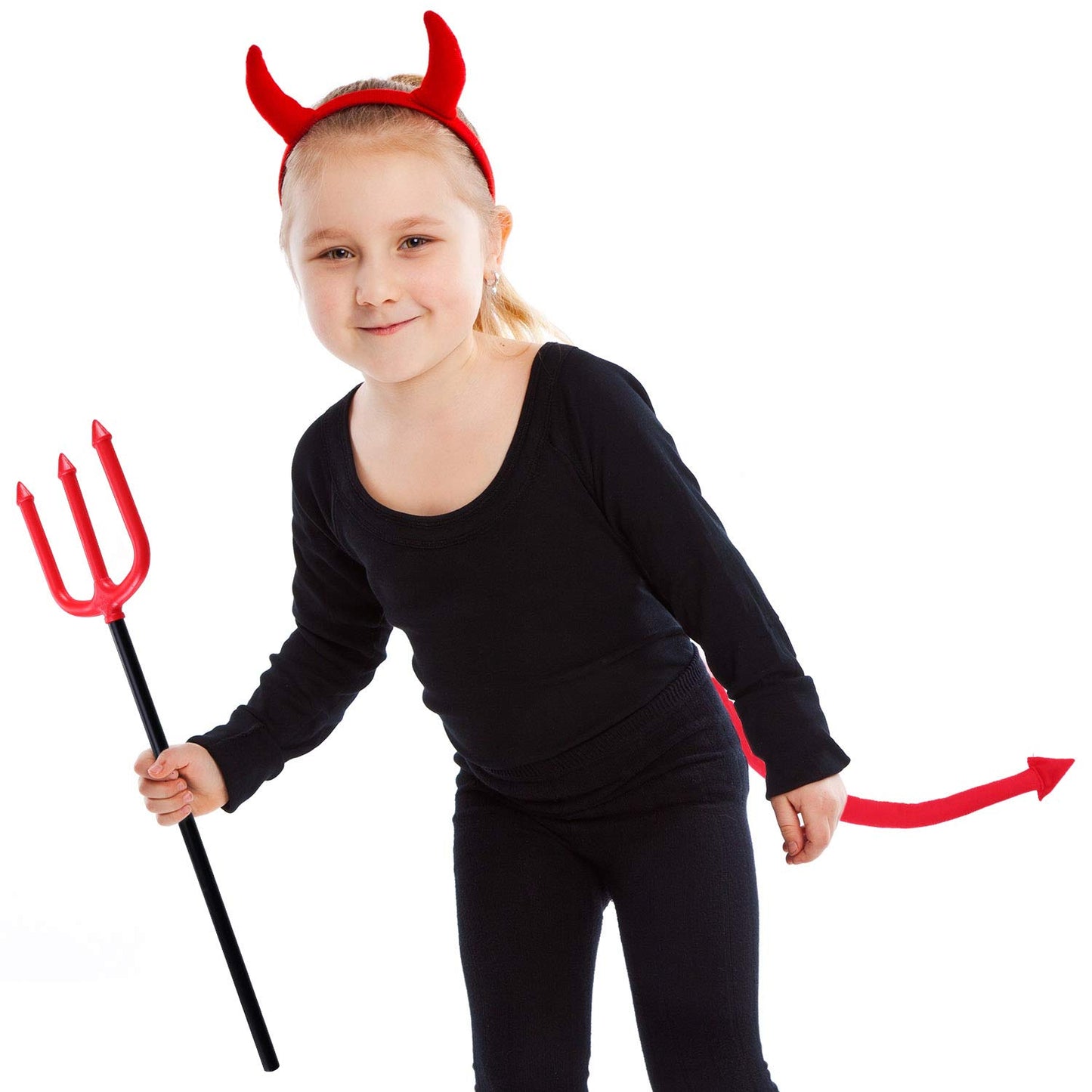 Sumind 2 Pieces Halloween Devil Costume Accessories Devil Tail Devil Fork Devil Cosplay Costume Accessories For Halloween Cosplay Party