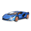 SASBSC Metal Pull Back Toy Car - Lambo Sian with Light & Sound - Blue - For Boys 3+ Years (1:24 Scale)